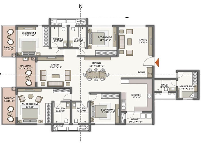 Birla Ojasvi 3 BHK Floor Plan
